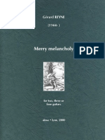 REYNE, Gérard - Merry Melancholy (2, 3 or 4 Guitars) (Music Score Ensemble) (+mp3 & Midi)