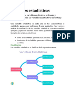 Variables Estadísticas Ejercicios