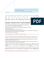 Examples of Natural Joins in Oracle Database