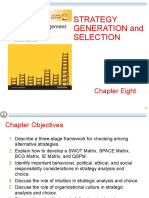 Strategy Generation and Selection: Chapter Eight