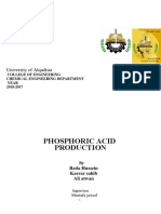 Phosphoric Acid Production: University of Alqadisia