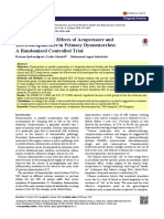 Comparison of The Effects of Acupressure and Electroacupuncture in Primary Dysmenorrhea: A Randomized Controlled Trial