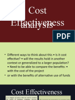 Cost Effectiveness Analysis