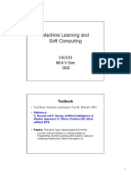 Machine Learning and Soft Computing: CSCC53 Mca V Sem 2020