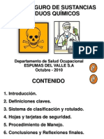 Manejo Seguro de Sustancias y Residuos Químicos