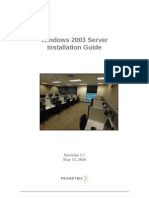 Windows 2003 Server Installation Guide: Revision 1.7 May 13, 2010