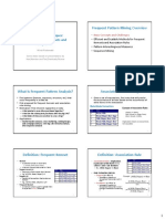 Frequent Pattern Mining Overview: Data Mining Techniques: Frequent Patterns in Sets and Sequences