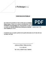 Constancia de Trabajo Inverpollo DOMINGO