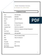 Final Term Assignment of Strategic Management V.1