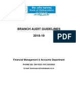 Branch Audit Guidelines 2018-19: Financial Management & Accounts Department