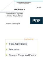 Discrete Mathematic LEC-04:: Fundamental Algebra Groups, Rings, Fields