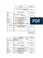 PC Build Specs