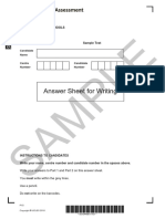 B1 Preliminary For Schools Writing Sample Answer Sheet