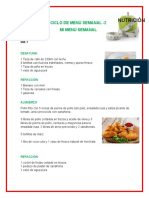 Menu Semanal