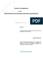 U2 - Valorización de Los Elementos Del Costo de Producción PDF