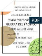 Ensayo Crítico Sobre La Guerra Del Pacífico