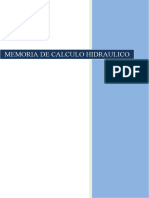 Memoria de Calculo Hidraulico