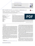 Effect of Particle Size On The Reverse Flotation of Subbituminous Coal