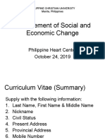 Management of Social and Economic Change: Philippine Heart Center October 24, 2019