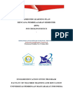 Semester Learning Plan Rencana Pembelajaran Semester (RPS) Psycholinguistics