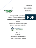 Programación Por Metas Investigación de Operaciones