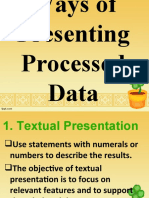 Ways of Presenting Data