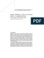 Manual Babbling in Deaf and Hearing Infants: A Longitudinal Study