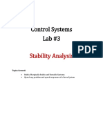 Control Systems Lab #3: Stability Analysis