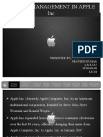 Change Management in Apple Inc: Presented By, Praveen Kumar Lagudu 1226309109 LSCM