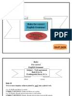 @ 70 Rules of English Grammar English Error Correction