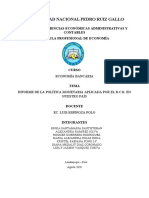 Informe de La Política Monetaria Aplicada Por El B.C.R. en Nuestro País.