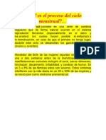 Taller Del Ciclo Menstrual y Las Etapas de Formación de Un Bebé TALLER SIENCIAS NATURALEZ...