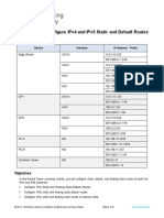 Packet Tracer - Configure Ipv4 and Ipv6 Static and Default Routes