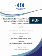 Sistema de Levitación Ultrasónica para Análisis Espectroscópico de Muestras Líquidas