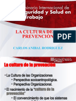 LA CULTURA DE LA PREVENCIÓN - Carlos Anibal Rodriguez