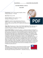 Library of Congress - Federal Research Division Country Profile: Taiwan, March 2005