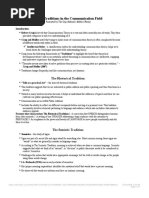 Seven Traditions in The Communication Field HANDOUTdocx PDF