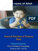 Enteral Nutrition of Preterm Baby