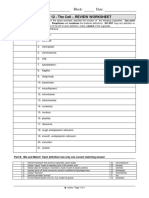 Biology 12 - The Cell - REVIEW WORKSHEET: Name: Block: Date