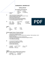 Workbook. Answer Key: Present and Past Tenses: Simple and Continuous