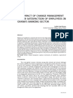 The Impact of Change Management On Job Satisfaction of Employees in Ghana's Banking Sector