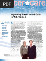 Improving Breast Health Care For N.S. Women: M Y Min DS