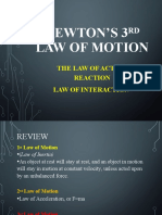 Newton'S 3 Law of Motion: The Law of Action Reaction Law of Interaction