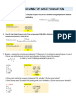 Asset Valuation Problem Solving - CM