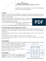 l1-st Et SM TP 6 Initiation A La Calorimetrie Determination de La Chaleur Latente Standard Massique de Fusion de L Eau Pure PDF