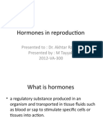 Hormones in Reproduction: Presented To: Dr. Akhtar Rasool Presented By: M Tayyab 2012-VA-300