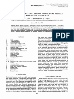 Finite Element Analysis On Horizontal Vessels With Saddle Supports