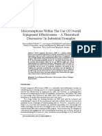 Misconceptions Within The Use of Overall Equipment Effectiveness - A Theoretical Discussion On Industrial Examples