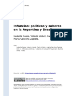 Isabella Cosse, Valeria Llobet, Carla (..) (2011) - Infancias Politicas y Saberes en La Argentina y Brasil PDF