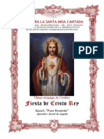 Fiesta de Cristo Rey. Guía de Los Fieles para La Santa Misa Cantada. Kyrial Fons Bonitatis - en Apéndice: de Angelis